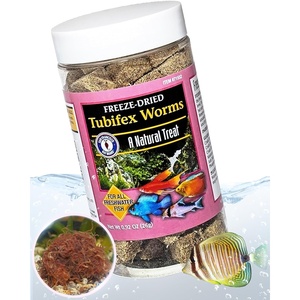 image:imageSan Francisco Bay Brand Freeze Dried Tubifex Worms Fish Food 184 oz52g092 Ounce Pack of 1