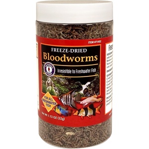 image:imageSan Francisco Bay Brand FreezeDried Bloodworms Fish Food  06 oz 17g113 Ounce Pack of 1