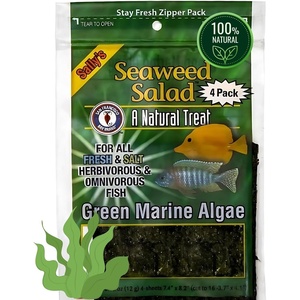image:imageSan Francisco Bay Brand Green Seaweed Salad Dried Marine Algae Bulk 95 Ounce 100 Full Size Sheets Aquarium Fish Food for Saltwater Marine amp Freshwater  Seaweed for All Algae Eater Grazers04 Oz Pack of 4