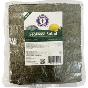 image:imageSan Francisco Bay Brand Green Seaweed Salad Dried Marine Algae Bulk 95 Ounce 100 Full Size Sheets Aquarium Fish Food for Saltwater Marine amp Freshwater  Seaweed for All Algae Eater Grazers100 Count